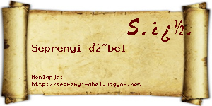 Seprenyi Ábel névjegykártya