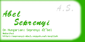 abel seprenyi business card